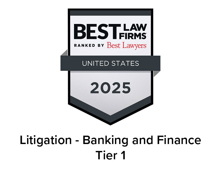 2025 Best Law Firms Badge for Banking Litigation