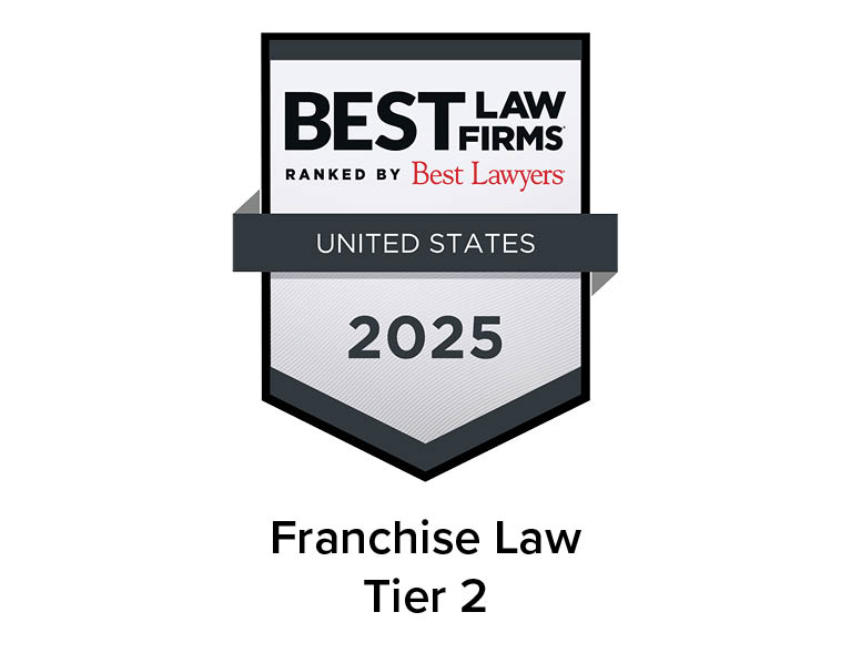 Best Lawyers Best Law Firms 2025 Badge, franchise law