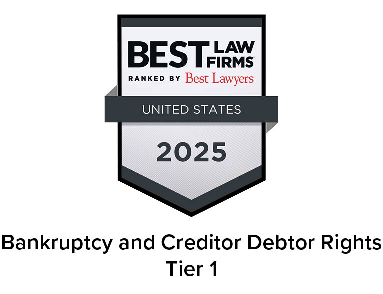 2025 best law firms badge for bankruptcy and creditor debtor rights/insolvency and reorganization law