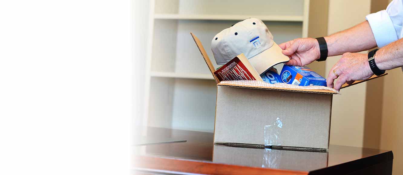 Image of a box with items