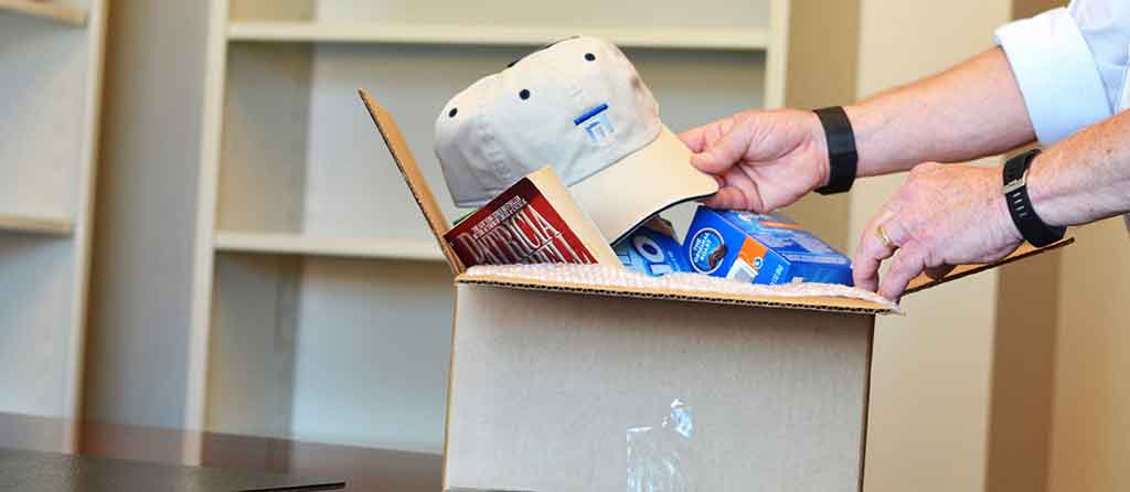 Image of a box with items