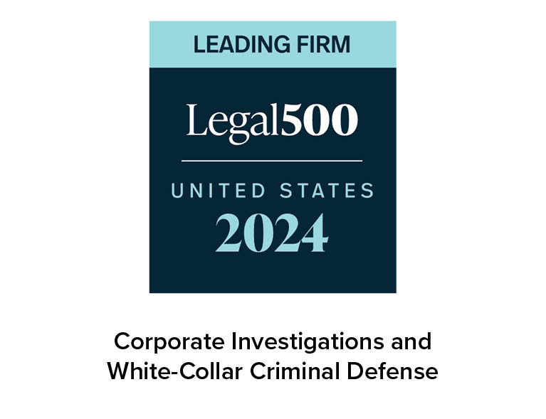 Corporate investigations and white-collar criminal defense - Legal 500 2024