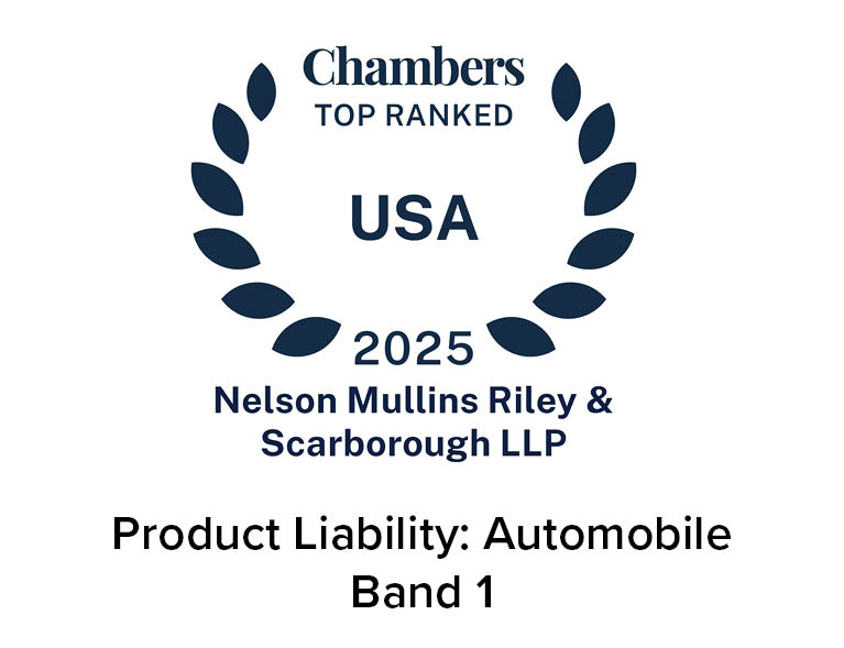 Image of the Chambers Top Ranked 2025 award for Product Liability - Auto