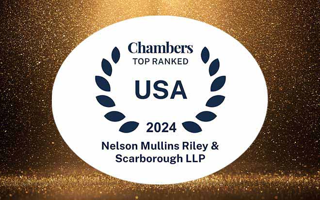 Image showing Nelson Mullins as a top ranked firm by Chambers