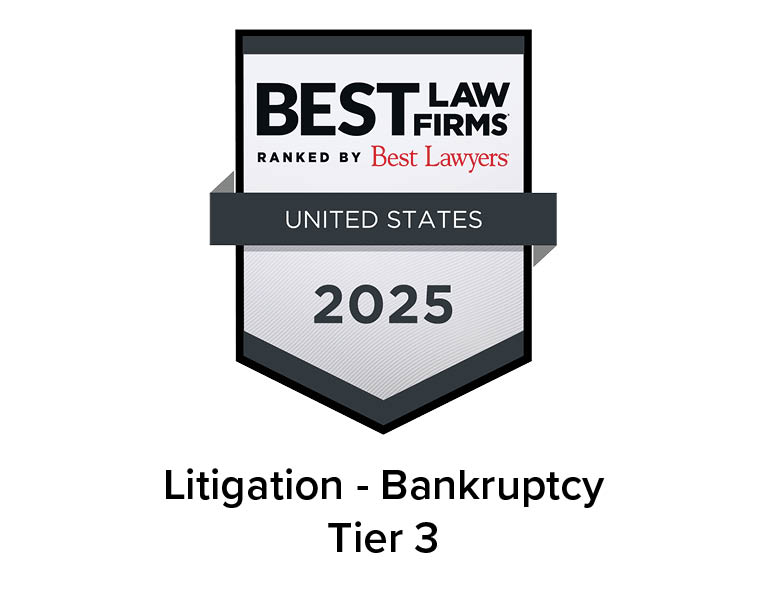 2025 badge for best law firms litigation bankruptcy