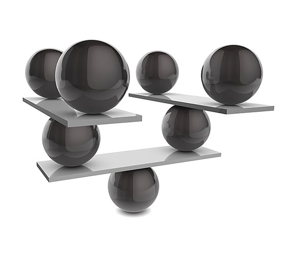 Image of 7 balls balancing on one another