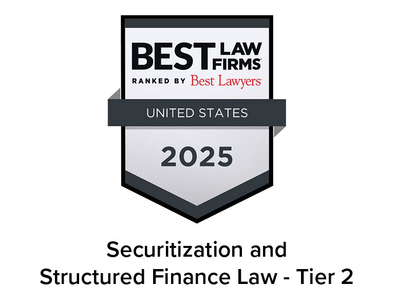 2025 best law firms badge for Securitization and Structured Finance Law